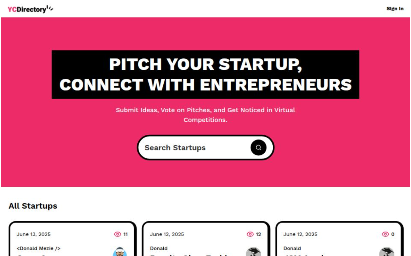 Startup Pitch